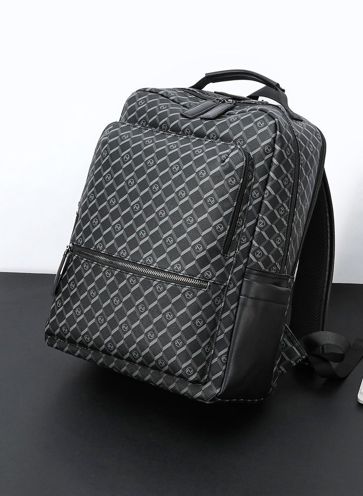 TOVELE5 TOVELE 5 Stylish Multi-Pocket Business Leather Large Capacity Backpack - Image 4
