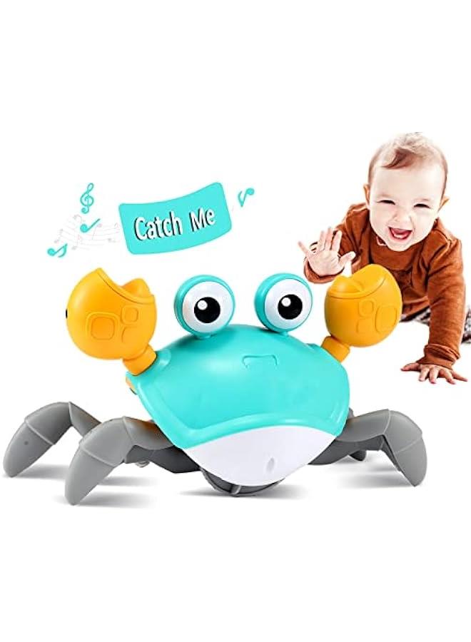 Crawling Crab Baby Toy - Infant Tummy Time Toys 3 4 5 6 7 8 9 10 11 12 Babies Boy 3-6 6-12 Learning Crawl 9-12 12-18 Walking Toddler 36 Months Old Music Development 1st Birthday Gifts - Image 1