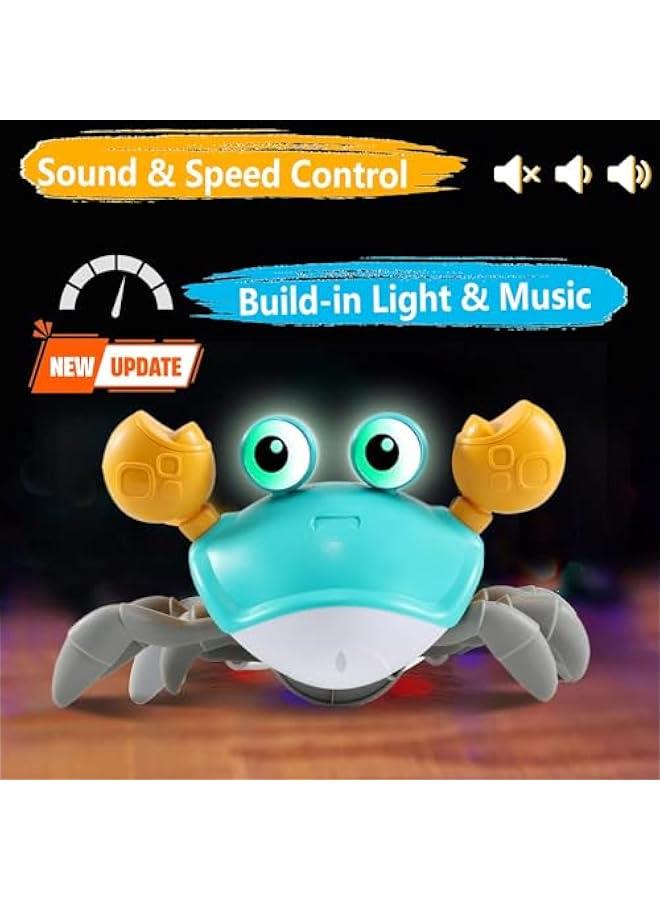 Crawling Crab Baby Toy - Infant Tummy Time Toys 3 4 5 6 7 8 9 10 11 12 Babies Boy 3-6 6-12 Learning Crawl 9-12 12-18 Walking Toddler 36 Months Old Music Development 1st Birthday Gifts - Image 2