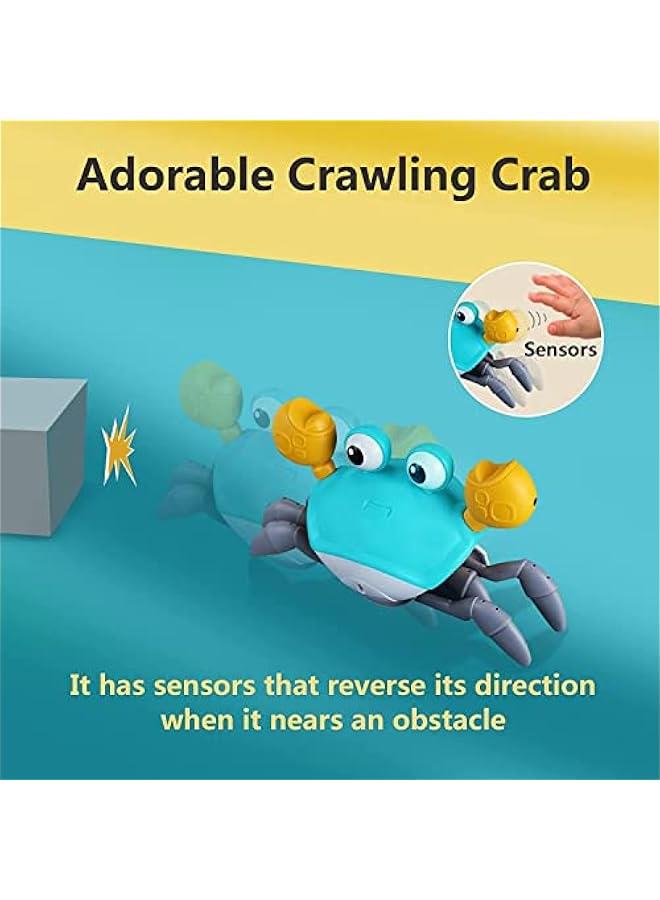 Crawling Crab Baby Toy - Infant Tummy Time Toys 3 4 5 6 7 8 9 10 11 12 Babies Boy 3-6 6-12 Learning Crawl 9-12 12-18 Walking Toddler 36 Months Old Music Development 1st Birthday Gifts - Image 3