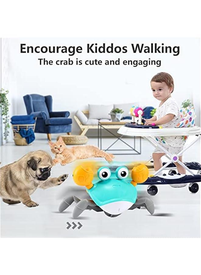 Crawling Crab Baby Toy - Infant Tummy Time Toys 3 4 5 6 7 8 9 10 11 12 Babies Boy 3-6 6-12 Learning Crawl 9-12 12-18 Walking Toddler 36 Months Old Music Development 1st Birthday Gifts - Image 5