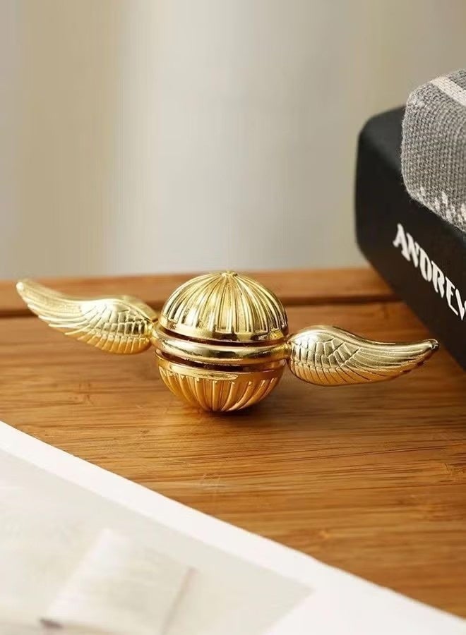 Gold Fidget Spinner Magic Orb Anxiety Toys Stress Relief Reducer Spin Fidgets Hand Bearing Tri Spinner Finger Spinners Toy Focus Fidgeting Restless Novelty Gift for Adults Kids - Image 4