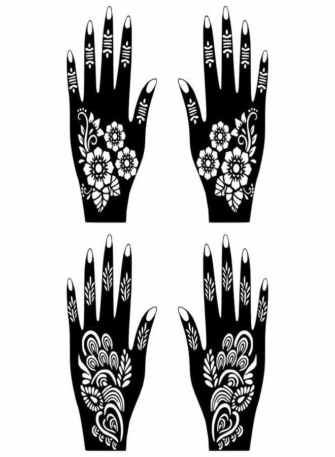 VANVATI Combo Mehndi Stencil Stickers for Traditional and Modern Art Easy to Apply & Time Saving Pack of 2 - Image 1