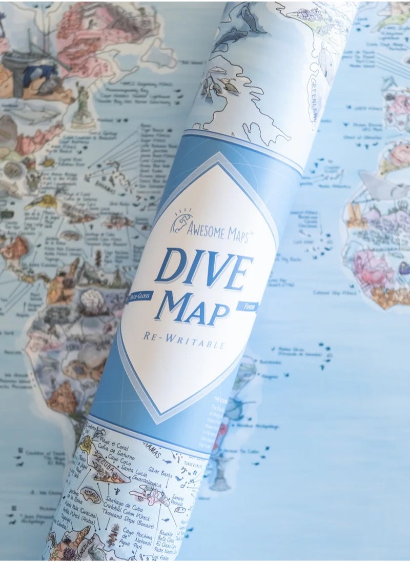 Awesome Maps Awesome Maps - Dive Map Poster - 97.5x56cm  - Image 4