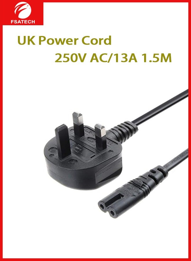 FSATECH British power cord, suffix 8, 250V AC/13A, 1.5M - Image 1