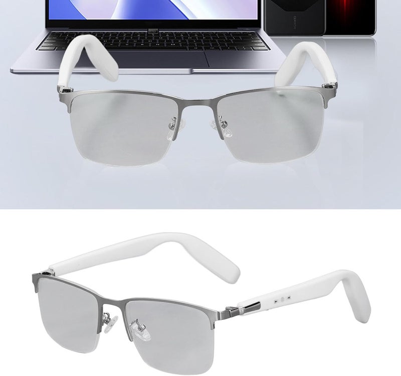 ASHATA Bluetooth Smart Audio Glasses, Blue Light Blocking Lenses Open Ear Speaker Glasses with Bluetooth 5.4, Mic & Speaker, Touch Voice Assistant - Image 4