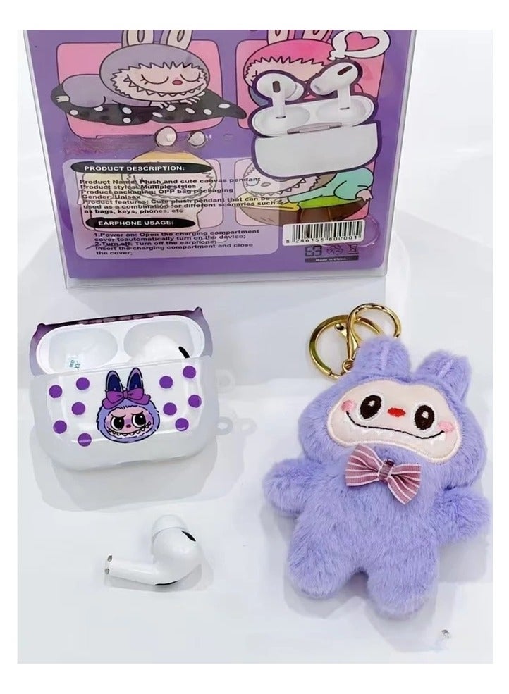 LABUBU GT-21 Wireless Bluetooth Headset with Labubu Pendant, Long Battery Life in-Ear Bluetooth Earphones Labubu Pendant Decoration with Mic. - Image 3