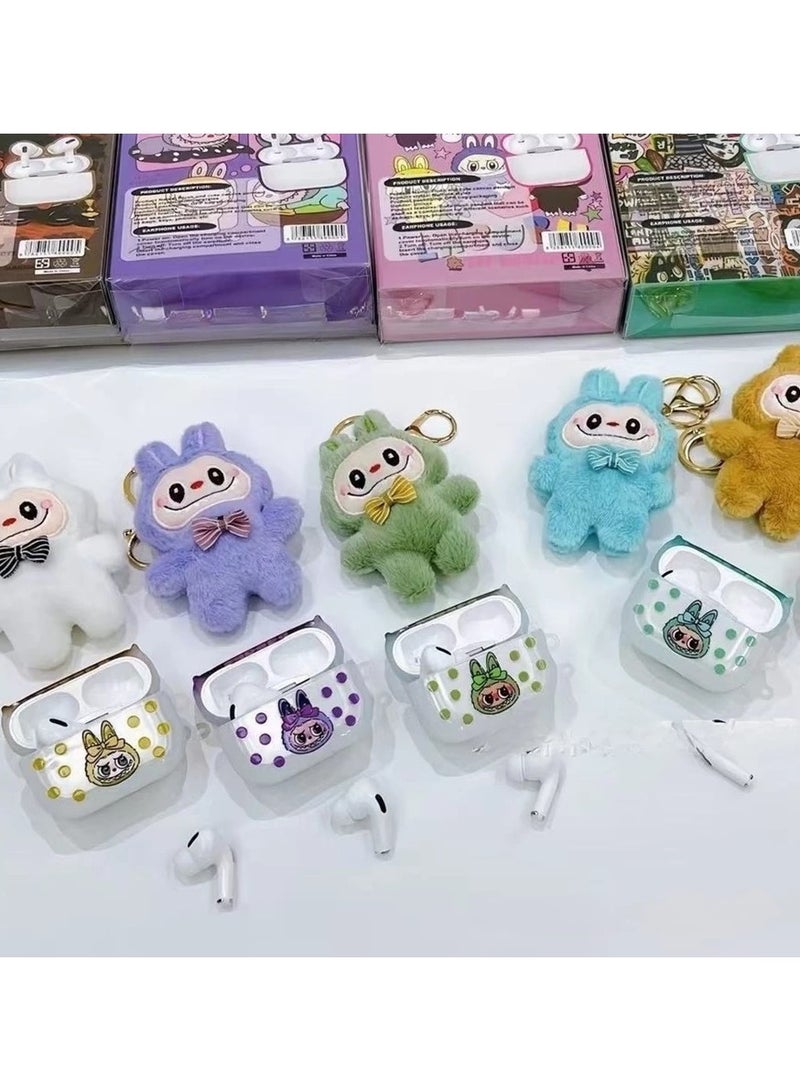 LABUBU GT-21 Wireless Bluetooth Headset with Labubu Pendant, Long Battery Life in-Ear Bluetooth Earphones Labubu Pendant Decoration with Mic. - Image 1