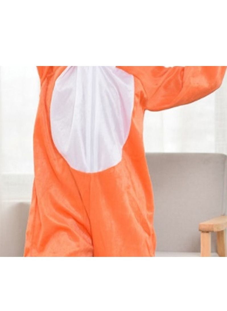 Brain Giggles Brain Giggles Fox Animal Plush Costume Design Carnival Party Jumpsuit for Kids Boys and Girls Small  - Image 2