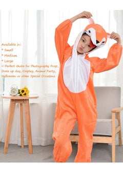 Brain Giggles Brain Giggles Fox Animal Plush Costume Design Carnival Party Jumpsuit for Kids Boys and Girls Small  - Image 3
