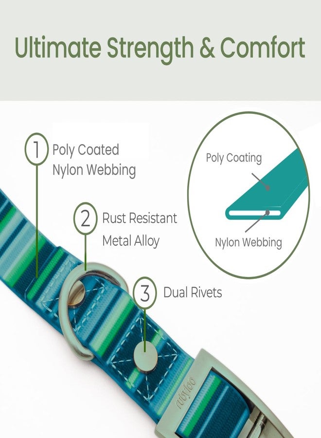 rubyloo Waterproof Dog Collar for Rain, Snow or Swim – Quick-Dry, Stink-Proof & Dirt-Proof – Washable, Easy to Clean & Odorless – Soft & Durable– Rust-Proof Metal Buckle for Medium & Large Dogs - Teal-L 1" - Image 4