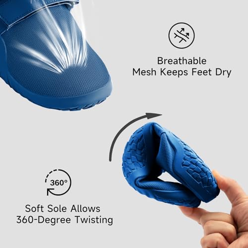 M MANUEKLEAR MANUEKLEAR Deadlift Shoes - Weight Lifting for Men Women - Weightlifting Squat Shoes Fitness Cross-Trainer Barefoot Gym Training Sneakers Sapphire Blue - Image 5