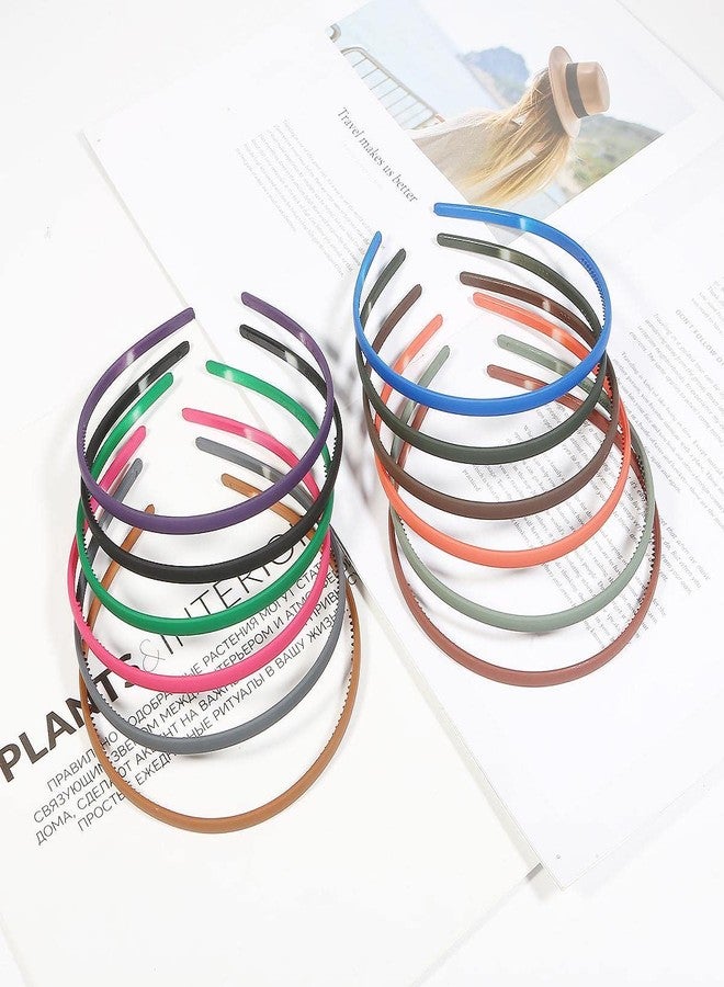 Ghelonadi Plastic Plain Headbands for Girls Women DIY Hair Band Combo Pack Multicolor (6 PCS) - Image 5