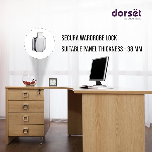 Dorset Wardrobe Lock - 38mm Secura Drawer & Sliding Door Lock, SS 304 Rust-Resistant Finish, High Security, Easy to Use for Homes & Offices, Durable & Reliable [AL 402(38)] - Image 3