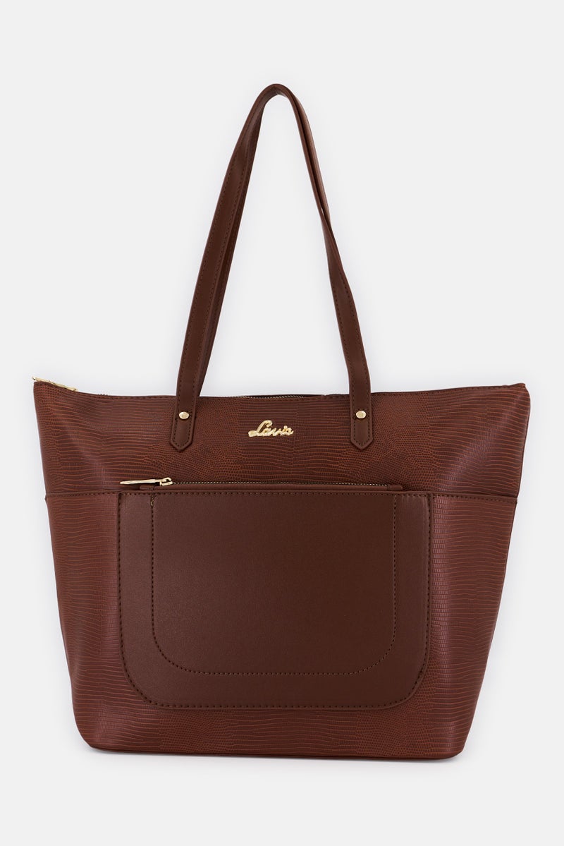 Lavie حقيبة توت نسائية بنقشة حيوانات، بني - Image 1