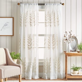 Martha Stewart Georgia Embroidery Sheer Rod Pocket Window Curtain Panel Pair  84  Ivory - pzsku/ZD2A53F5524611AB98B7FZ/45/1749650387/86ca7068-67f6-4405-812d-81acd664698c