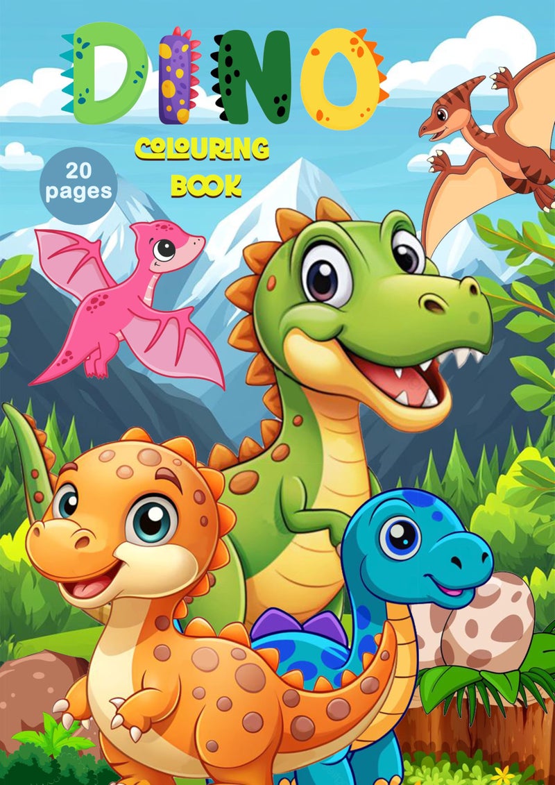 Dinosaurs Kids Coloring Book - A4 Size