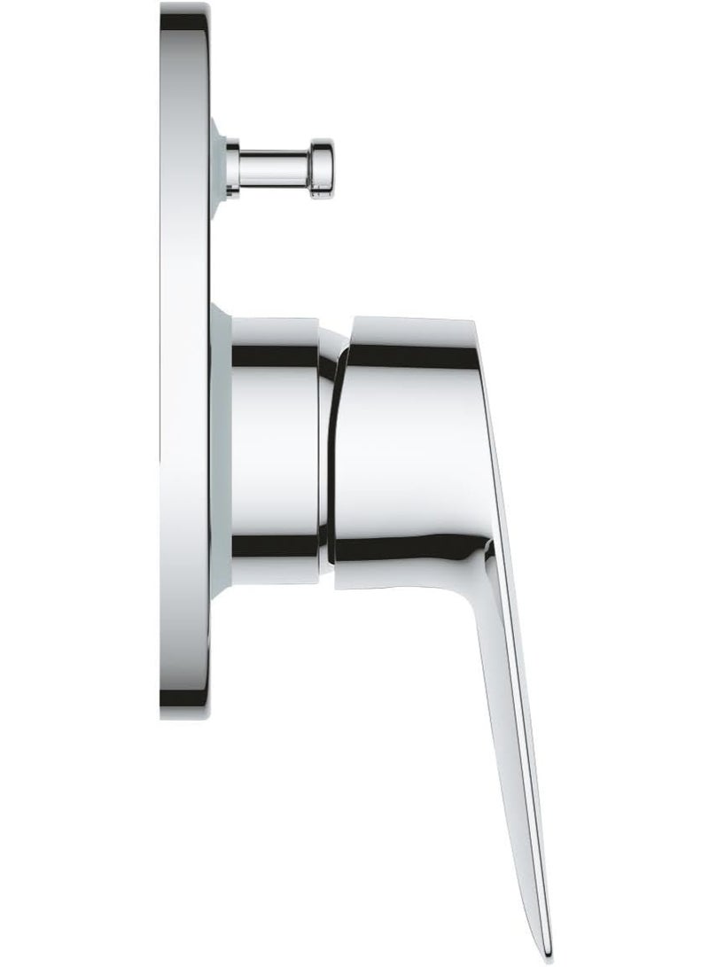 GROHE BauEdge Single Lever Bath Shower Mixer 29039001 | Chrome Finish | Wall Mounted Bathroom Mixer Tap | Smooth Water Control | Durable Design - Image 3