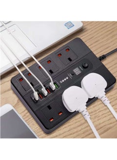 Pama BKL-11 Universal Extension Cord With 6 Universal Sockets, 5 USB ports, 1 PD Ports and 2 Meter Multicolour  - Image 2
