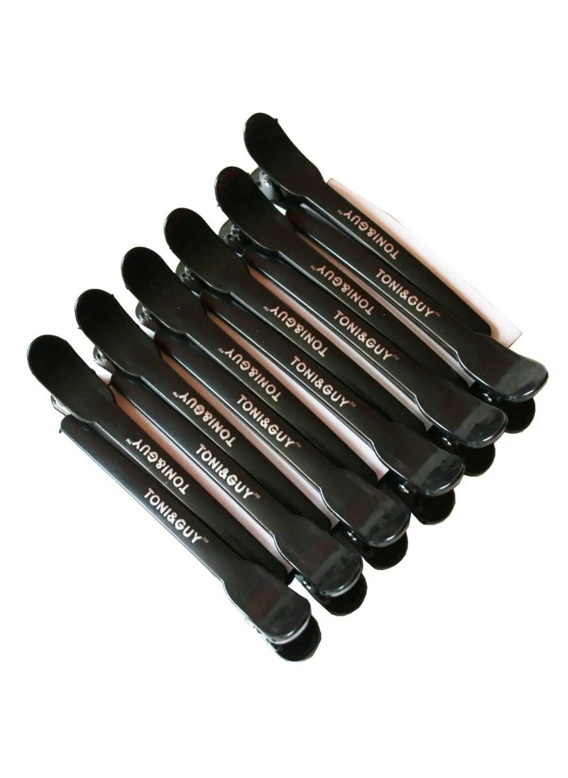 Toni & Guy - 12 Piece Soft-Touch Sectioning Clips Black 35grams - Image 1