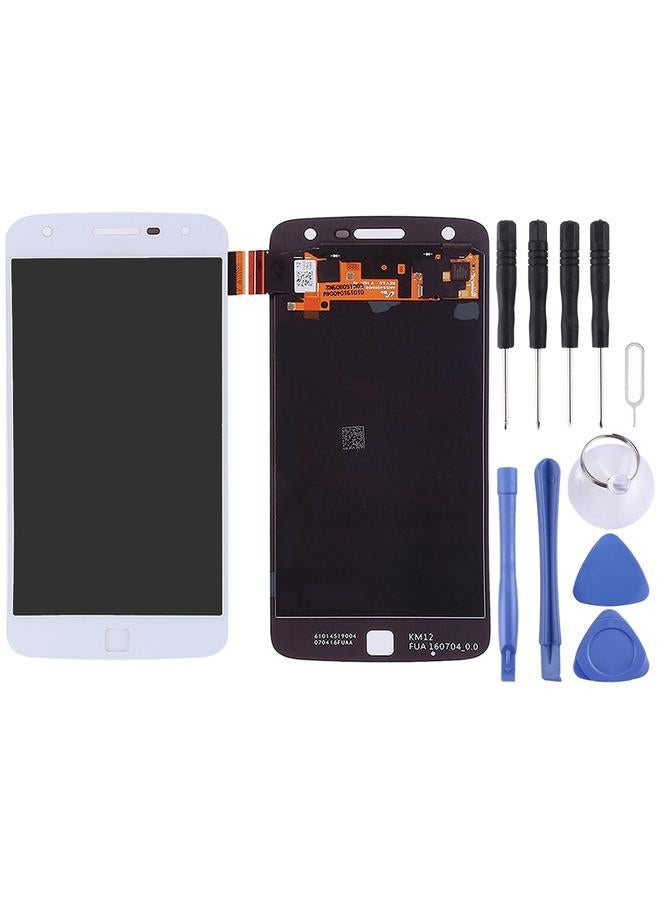 erorex Replacement LCD Screen + Original Touch Panel for Motorola Moto Z Play White - Image 1