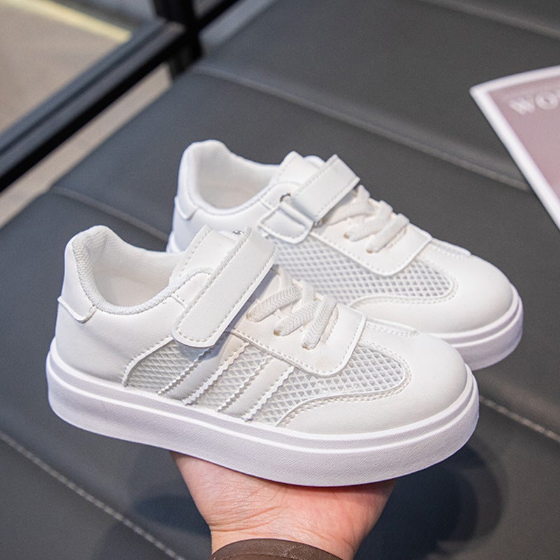 Children'S White Shoes Boys And Girls Sneakers Ins Breathable Shoes For Students All-Match Soft-Soled Sneakers - Image 4