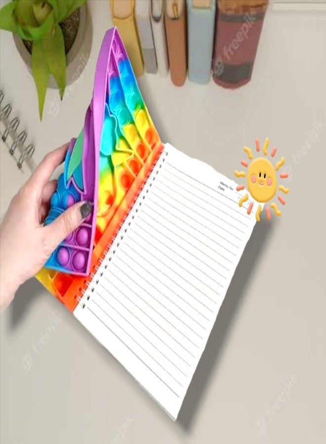 CREATIVE PENCIL Popit Sprial Diary/Notebook: Colourful Pages Perfect for Return Gifts, Birthday Gifts, and Stationery Gifts Stress Relief Toy- Set of 1 - Image 5