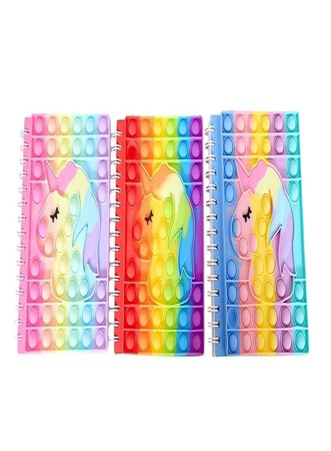 CREATIVE PENCIL Popit Sprial Diary/Notebook: Colourful Pages Perfect for Return Gifts, Birthday Gifts, and Stationery Gifts Stress Relief Toy- Set of 1 - Image 1