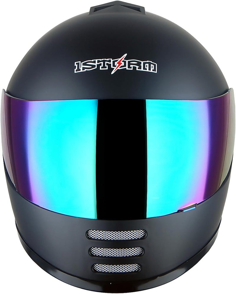 WOW Motorcycle Full Face Helmet Street Bike BMX MX Youth Kids Matt Black - Image 3
