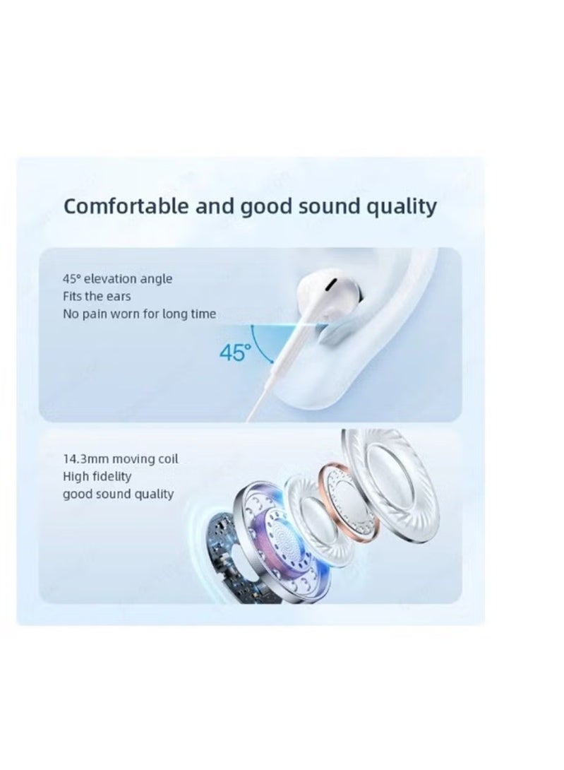 Oteeto HiFi Bass Wired Earphones with Mic – Lightning, Type-C & 3.5mm Options for iPhone, Samsung, Xiaomi & iPad - Image 2