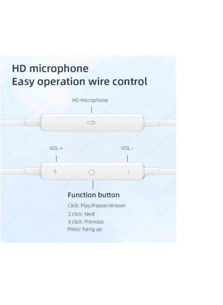 Oteeto HiFi Bass Wired Earphones with Mic – Lightning, Type-C & 3.5mm Options for iPhone, Samsung, Xiaomi & iPad - Image 3