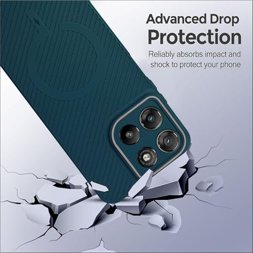 SBMS Back Cover for Motorola Moto G67 Power / G57 Power 5G Soft Matte Silicone Cover with Slim Fit | Mag-Safe Logo | Shockproof | Camera Protection Bumper Case for Moto G67 Power (Camera Ring Green) - Image 3