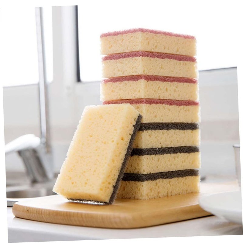 Heavy Duty Double Sided Non Scratch Cleaning Sponge 16 Pack Black for Kitchen Bathroom - Image 4