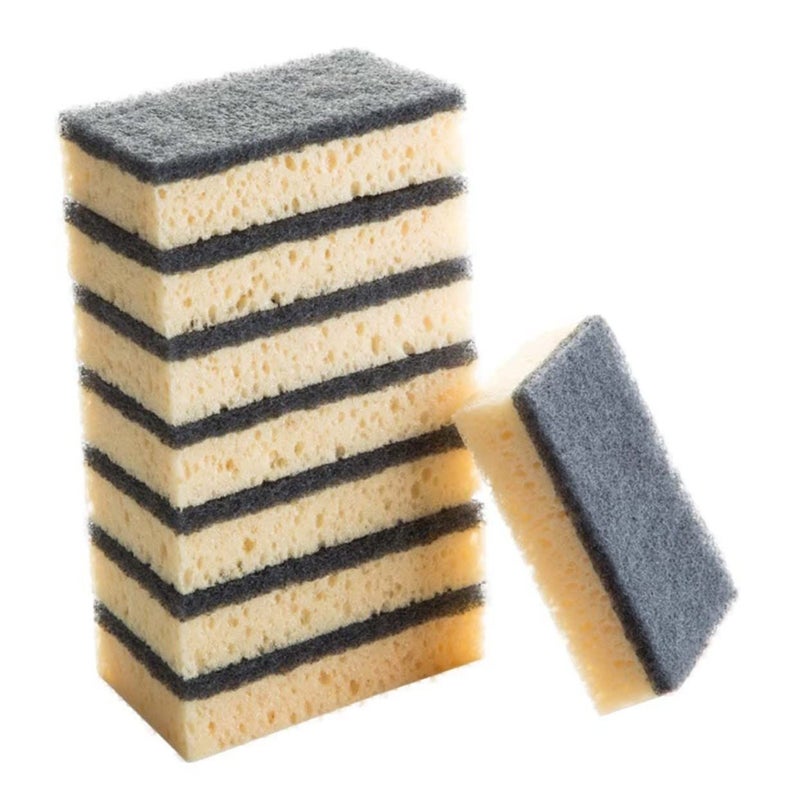 Heavy Duty Double Sided Non Scratch Cleaning Sponge 16 Pack Black for Kitchen Bathroom - Image 2