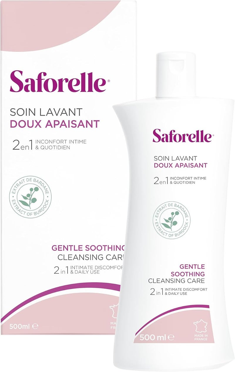 Saforelle Gentle Cleansing Care 500ml - Soothing Intimate Wash with Burdock Extract - Image 4