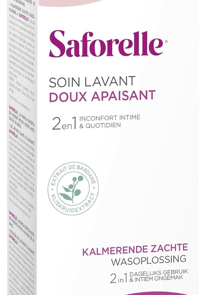 Saforelle Gentle Cleansing Care 500ml - Soothing Intimate Wash with Burdock Extract - Image 1