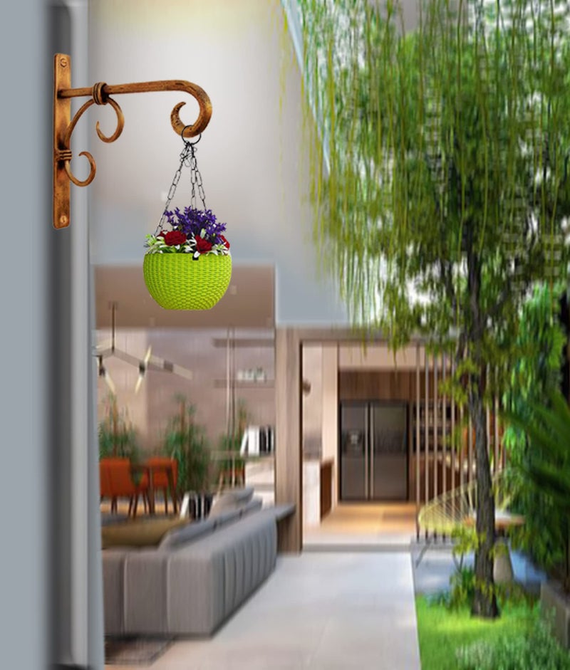 Woodiva Wooodiva Metal Plant Hanger Wall Hanging Plant Hook for Bird Feeders Planters Lanterns Wind Chimes Hanging Baskets Ornaments String Lights Indoor Outdoor Balcony (Golden, Pack of 2) - Image 5