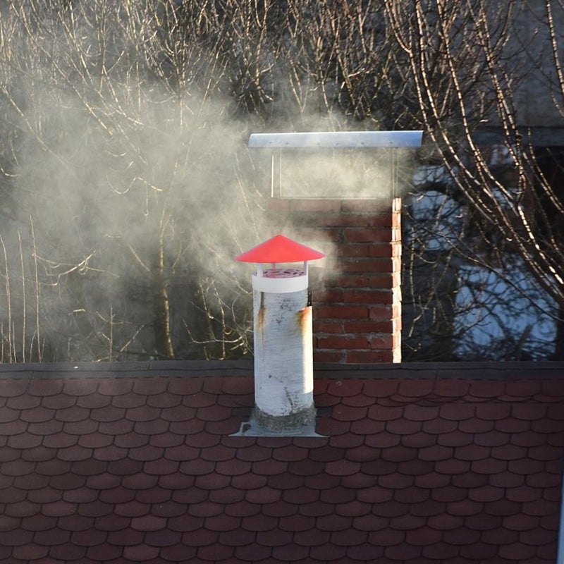 Chimney Rainproof Cap Smokestack Cover Umbrella Shape PVC Rainproof Vent Cover Roof Exhaust Pipe Flue Protection for Home Heating Fireplace - Image 5