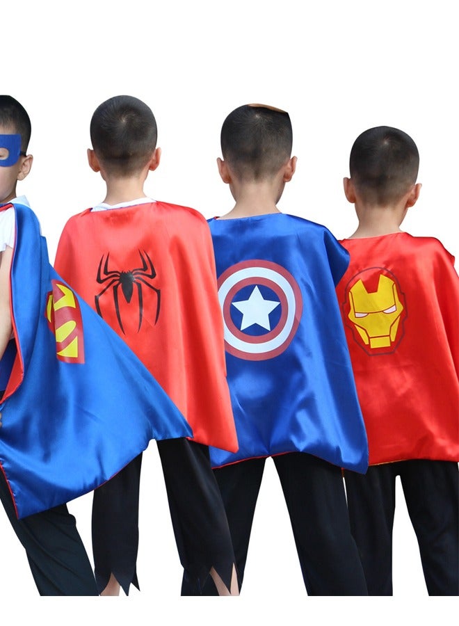 Double Sided Superhero Cape and Mask Set for kids 4-8 years Costume Superhero Costume for Boys  Costume for boys Kids Cosplay Costume - Image 4