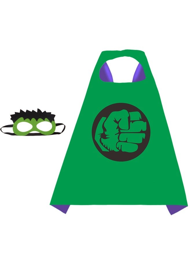 Double Sided Superhero Cape and Mask Set for kids 4-8 years Costume Superhero Costume for Boys  Costume for boys Kids Cosplay Costume - Image 1