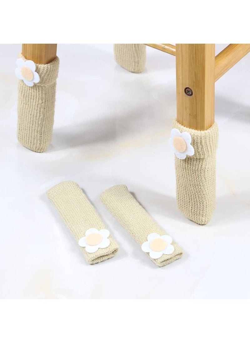 Chair Leg Socks, 24pcs Non Slip Feet Socks Covers Creative Caps Set Cute Knitted Furniture Pads Reliable Elastic Floor Protectors Boots for Home Restaurant School Office - Image 2