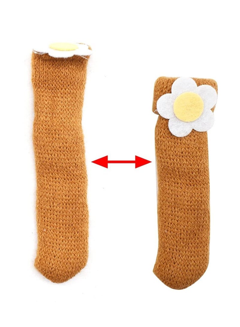 Chair Leg Socks, 24pcs Non Slip Feet Socks Covers Creative Caps Set Cute Knitted Furniture Pads Reliable Elastic Floor Protectors Boots for Home Restaurant School Office - Image 5