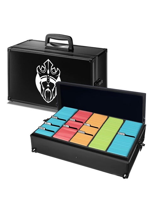 Game Card Storage Case (Bbb/Storm Edition) | Case Is Compatible With Magic The Gathering, Mtg, All Standard Card Games (Game Not Included) | Includes 8 Dividers | Fits Up To 2500 Loose Unsleeved Cards