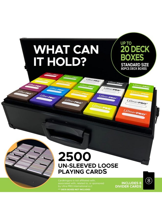 CARDKINGPRO - Game Card Storage Case (Bbb/Storm Edition) | Case Is Compatible With Magic The Gathering, Mtg, All Standard Card Games (Game Not Included) | Includes 8 Dividers | Fits Up To 2500 Loose Unsleeved Cards - Image 1