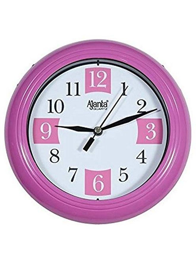 Ajanta 2187 Plastic Abstract Wall Clock (Pink, 17.2 cm x 17.2 cm x 3.2 cm) Analog