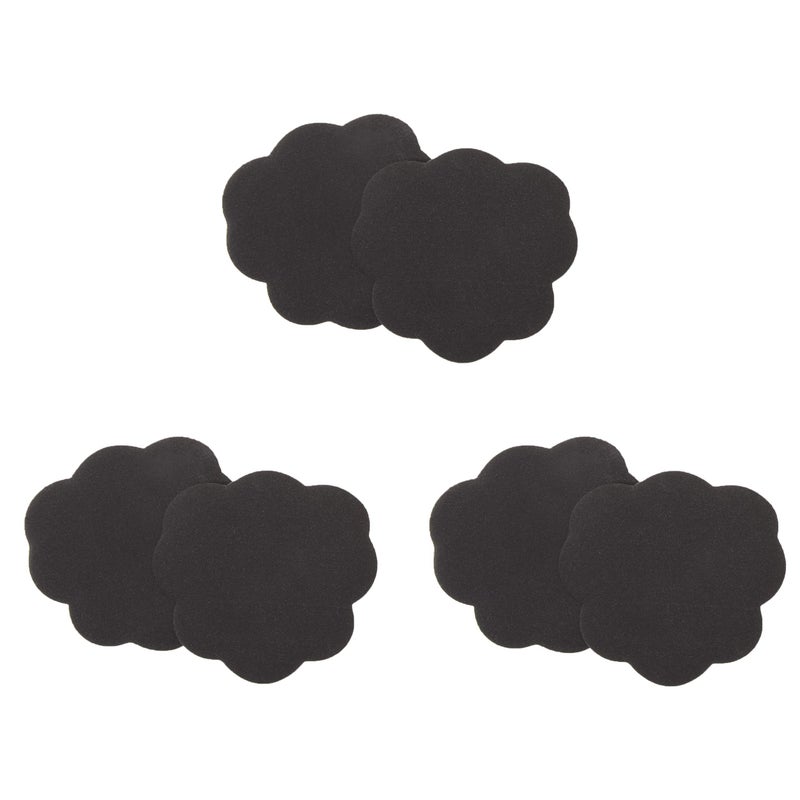 Foot Petals womens Scalloped Ball of Foot Cushion Black Iris 3 Pairs 6Pack US