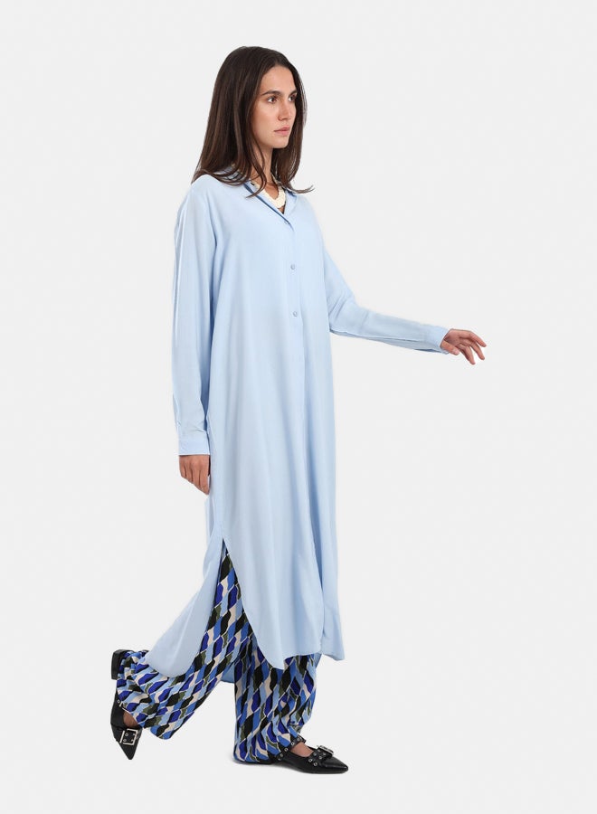 Carina Long Plain Shirt Dress - Image 4