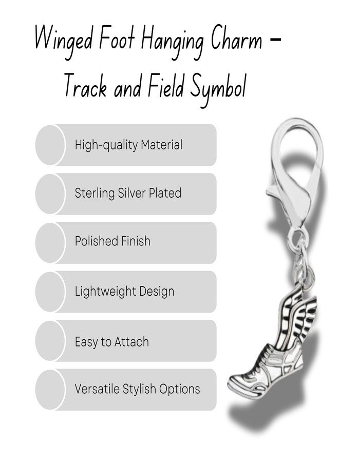 فوندريزينغ فور أ كوز تعليقة على شكل قدم مجنحة للمناسبات المجتمعية، والمشي الرياضي، والهدايا - مثالية لمسابقات ألعاب القوى والتجمعات الرياضية - Image 2