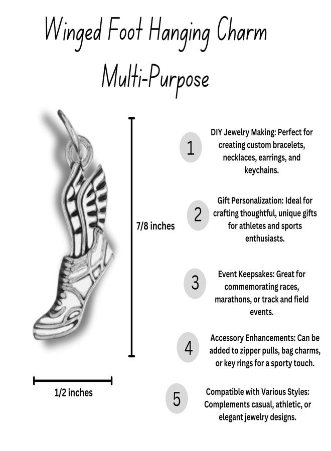 فوندريزينغ فور أ كوز تعليقة على شكل قدم مجنحة للمناسبات المجتمعية، والمشي الرياضي، والهدايا - مثالية لمسابقات ألعاب القوى والتجمعات الرياضية - Image 3