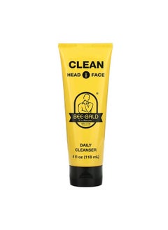 Bee Bald Clean Head And Face Daily Cleanser 4 fl oz 118 ml  - Image 1